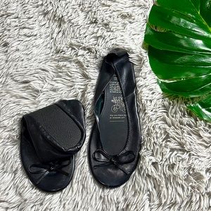 Rollasole black portable flats size L (9.5-10.5)